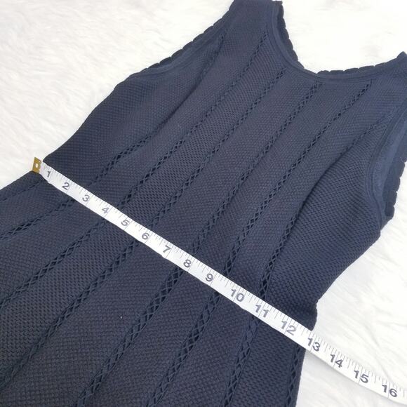 Rebecca Taylor Diamond Textured Black Dress - Picture 7 of 10